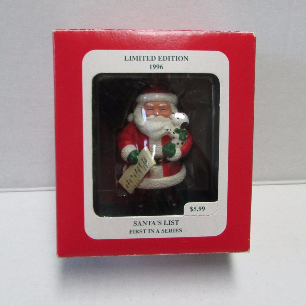 Santa's List Ornament First In A Series Limited Edition 1996